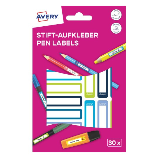 Naklejki na przybory do pisania 50x10 30szt RESMI30G Avery